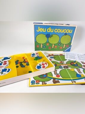 Vintage Ravensburger Jeu du Coucou 1980 French Board Game Complete